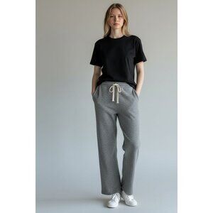 Croft & Barrow Pants Womens S Gray Knit Pull On Lounge Pockets Drawstring Solid